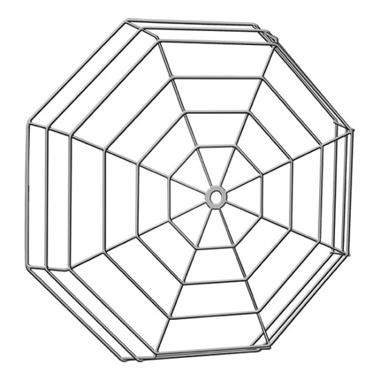 STI-9636-SS STI Medium Wire Cage for Clocks 18" Max Object Diameter at 3.65" Max Depth - Stainless Steel